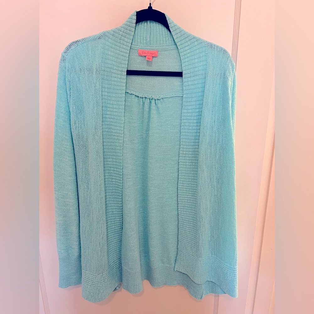 Lilly Pulitzer Iris Cardigan Sweater Surf NWOT✨ - Picture 3 of 5